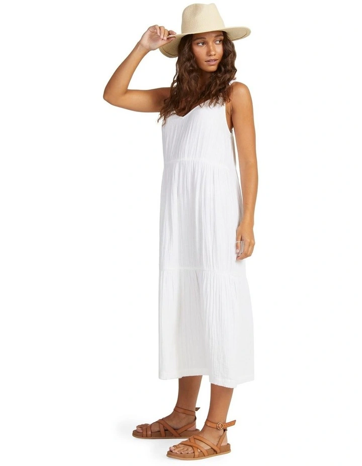Waiting Line Midi Dress in Bright White image 3