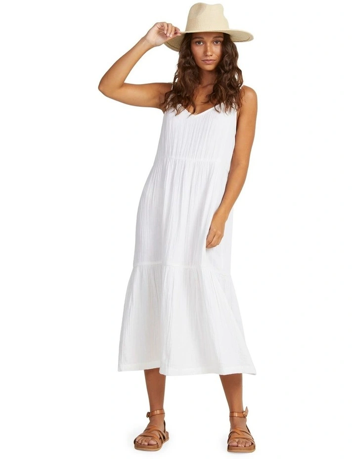 Waiting Line Midi Dress in Bright White image 5