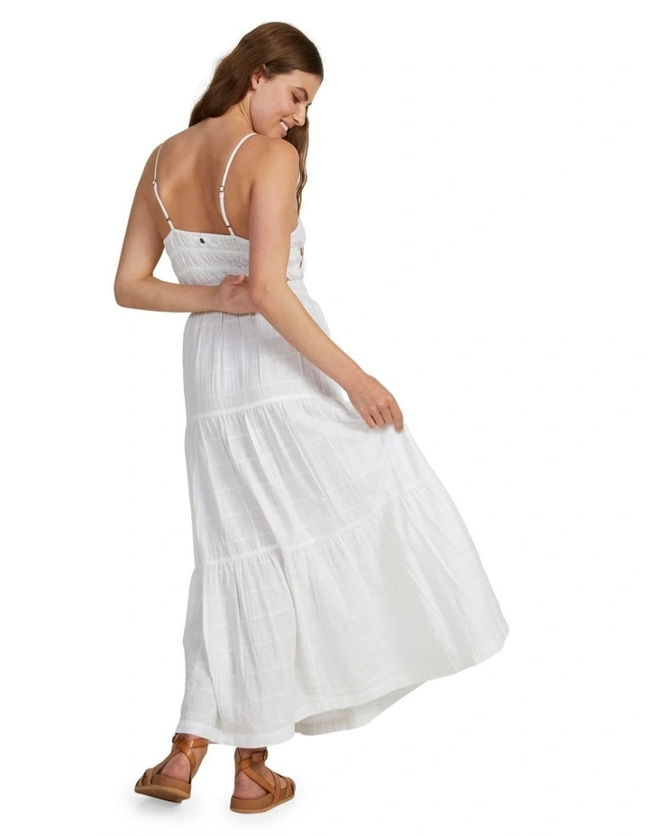 Costa Del Sud Tiered Dress in Egret image 2