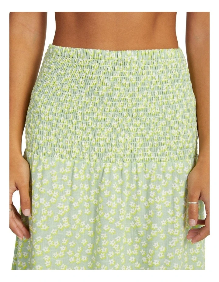 Remember The Time Maxi Skirt in Quiet Green Floral Delight image 4