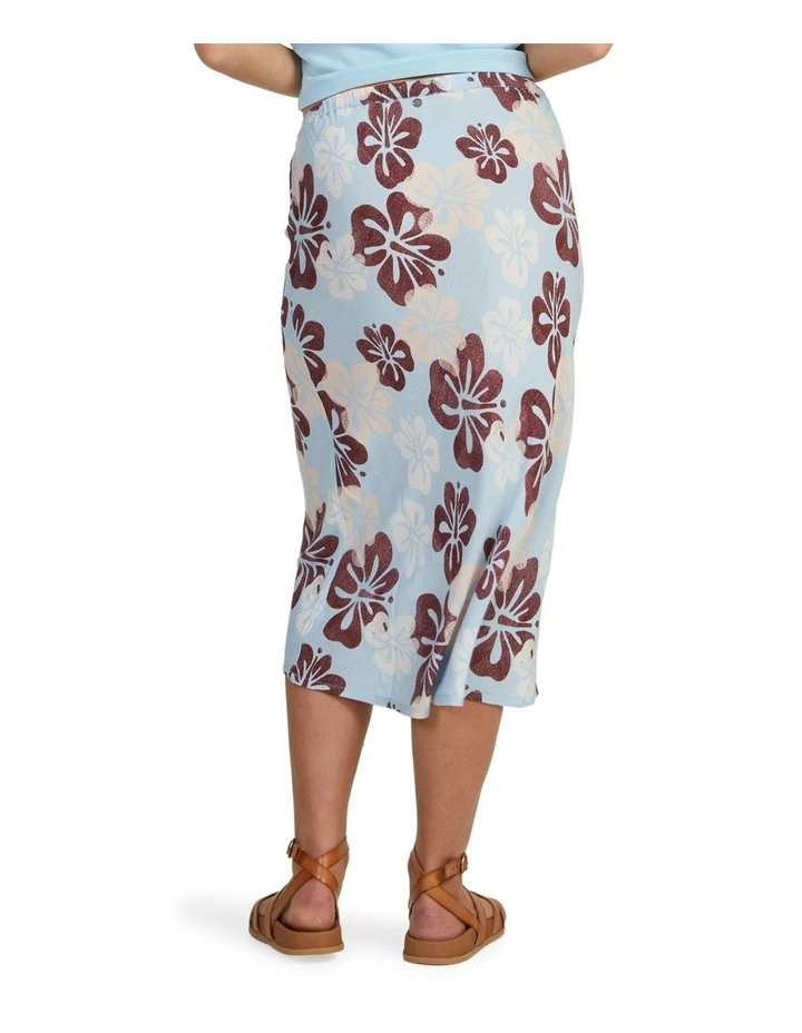 Aloha Sessions Midi Skirt in Blue image 2