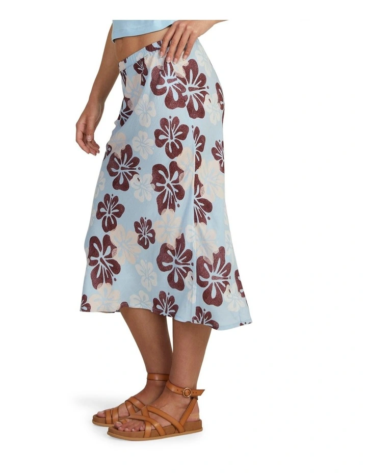 Aloha Sessions Midi Skirt in Blue image 3