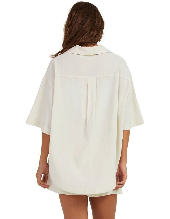 Bisous Short Sleeve Shirt in Undyed image 2