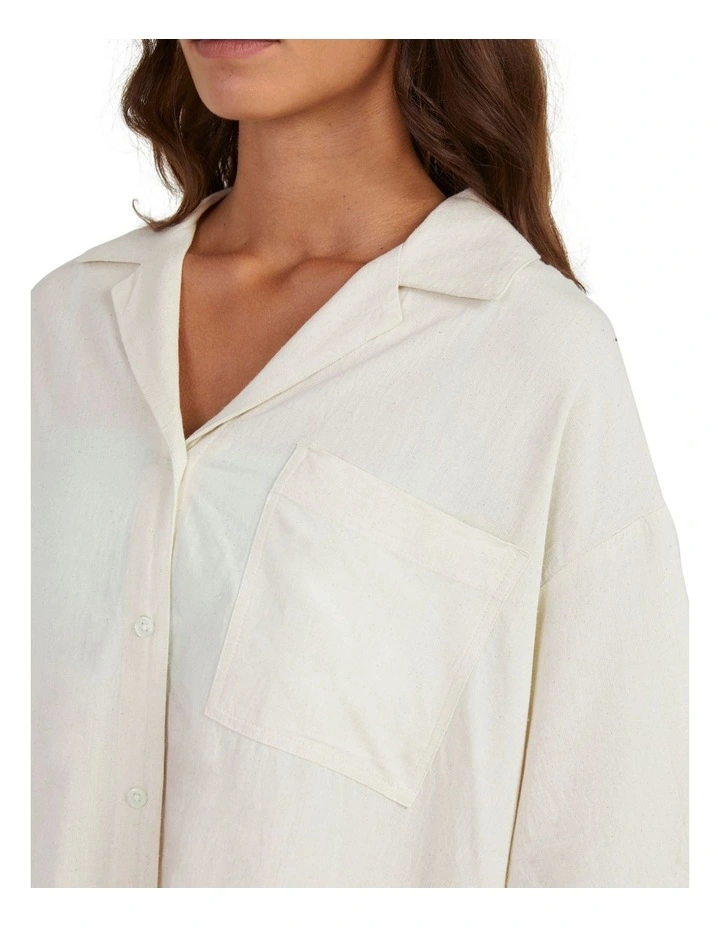 Bisous Short Sleeve Shirt in Undyed image 4