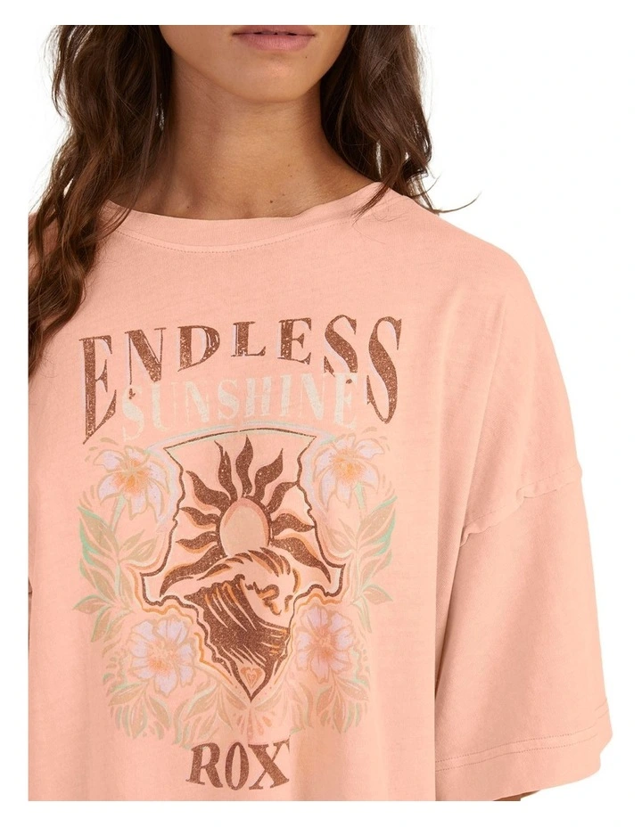 Frozen Sunset Relaxed Fit T-Shirt in Peach Parfait image 4