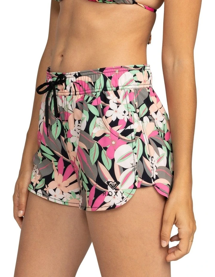 Wave Printed 2 Board Shorts in Anthracite Palm Songs image 3