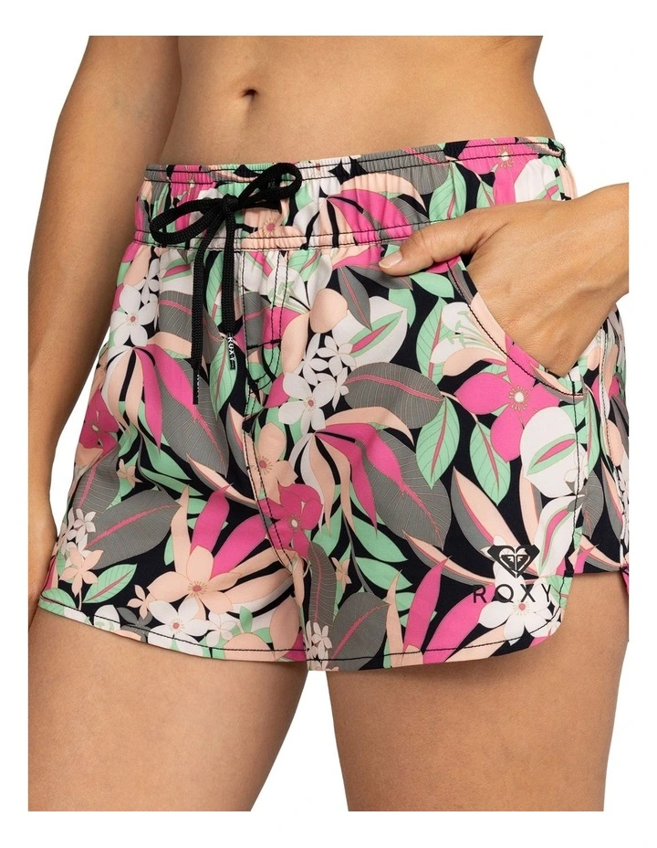 Wave Printed 2 Board Shorts in Anthracite Palm Songs image 4