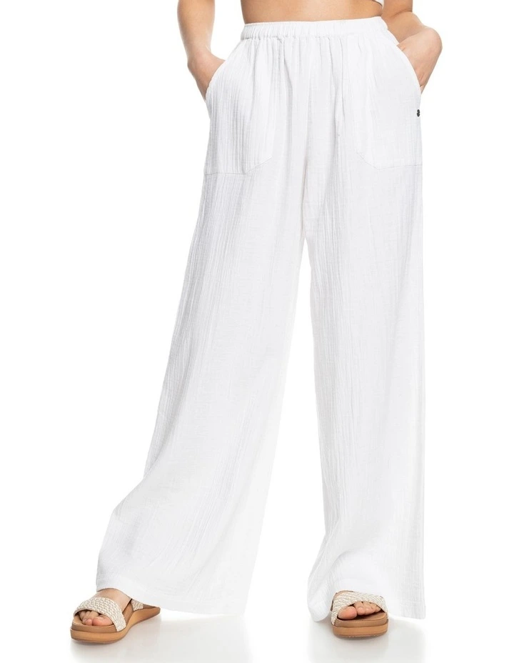 What A Vibe Elasticated Waist Trousers in Snow White image 1