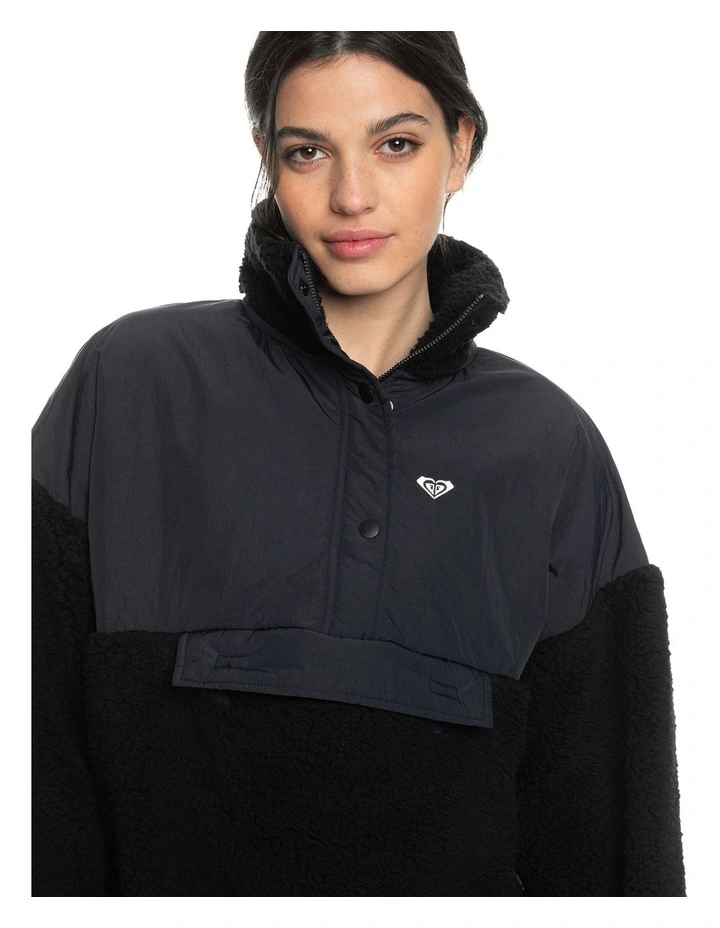 Roxy Waves Of Warmth HalfZip Fleece in Anthracite MYER
