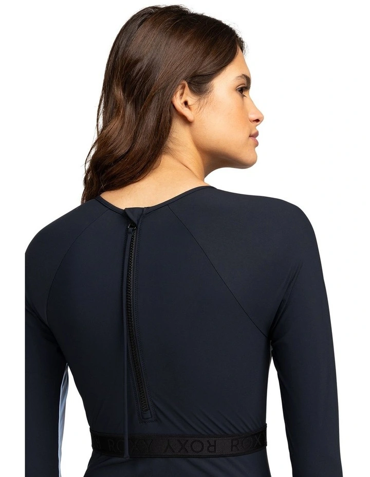 Active Long Sleeve One Piece Swimsuit in Anthracite image 3