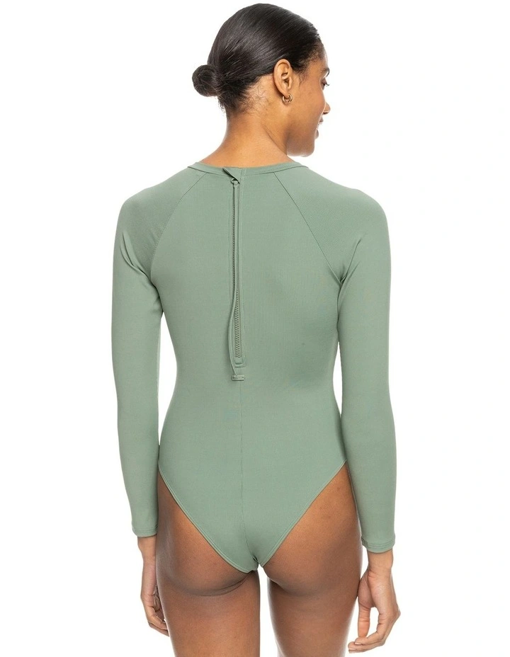Pro The Overhead Long Sleeve One Piece Swimsuit in Agave Green image 2