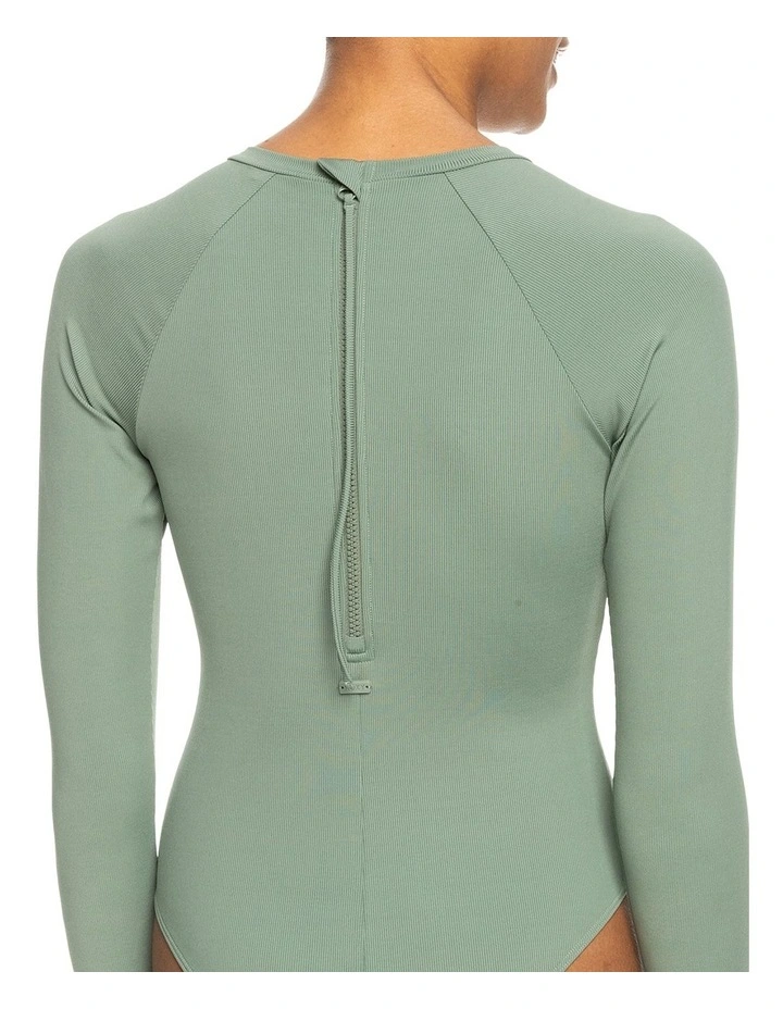 Pro The Overhead Long Sleeve One Piece Swimsuit in Agave Green image 4