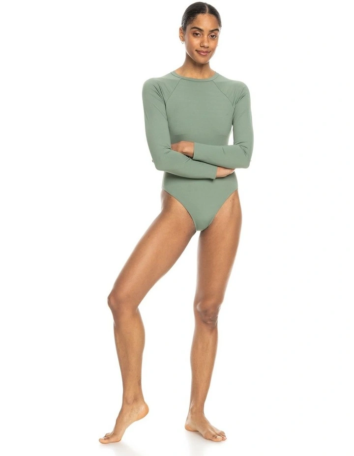 Pro The Overhead Long Sleeve One Piece Swimsuit in Agave Green image 5