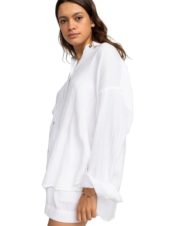 Morning Time Long Sleeve Shirt in Snow White image 3