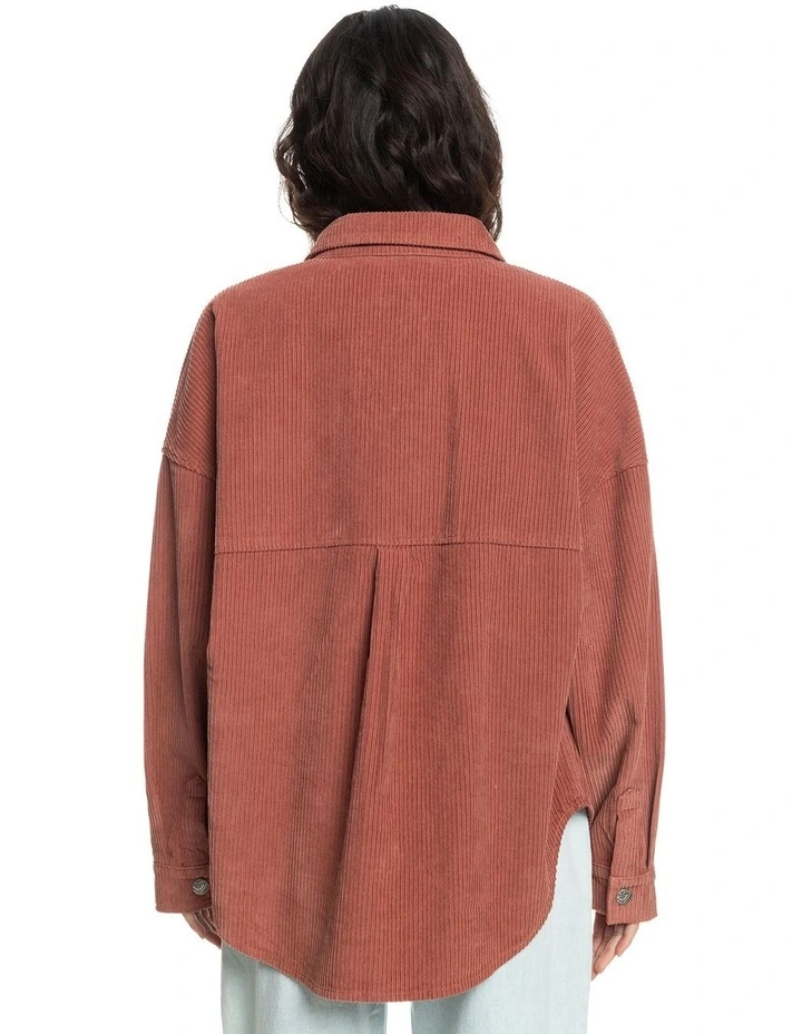 Kick Back Washed Long Sleeve Shirt in Cedar Wood image 2