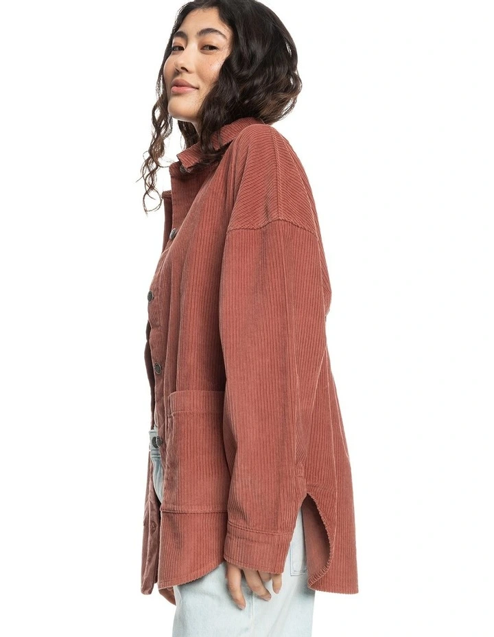 Kick Back Washed Long Sleeve Shirt in Cedar Wood image 3