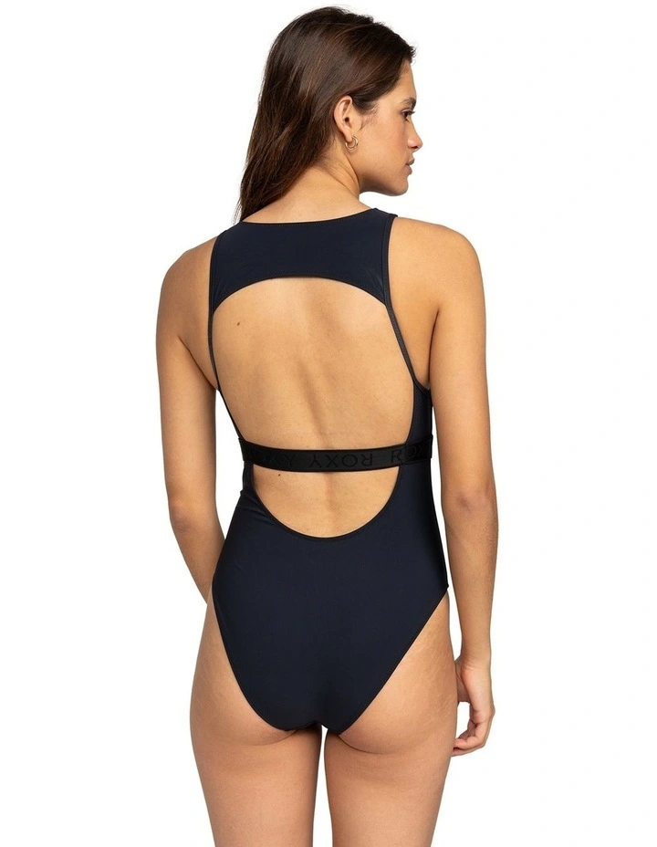 Active High Leg One Piece Swimsuit in Anthracite image 2