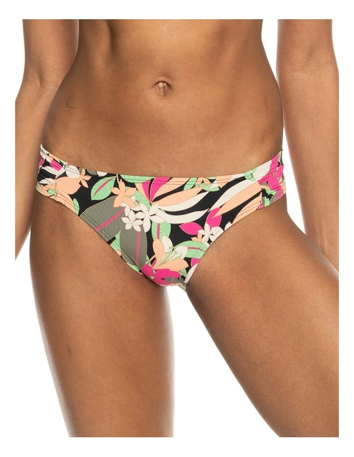 Printed Beach Classics Moderate Bikini Bottoms in Anthracite Palmsongs image 1
