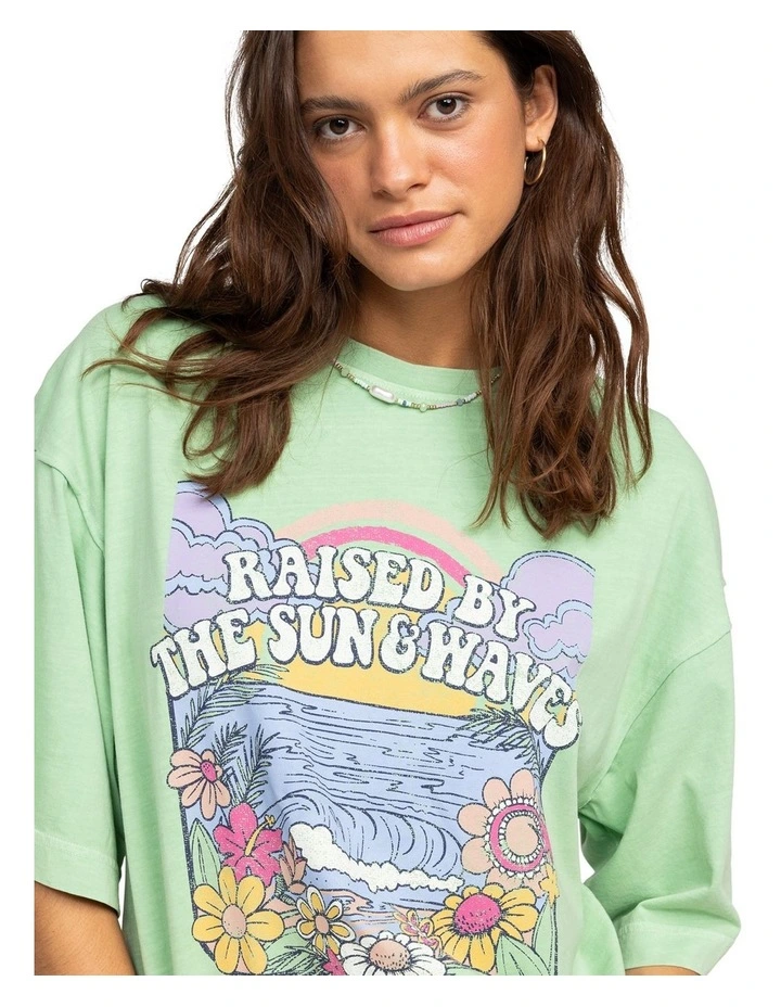 Sweet Shine Oversized T-shirt in Zephyr Green image 4