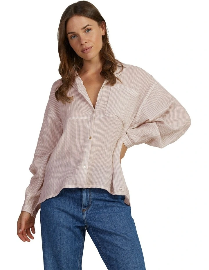 Chasing Sun Days Long Sleeve Shirt in Porcini Manovich image 1