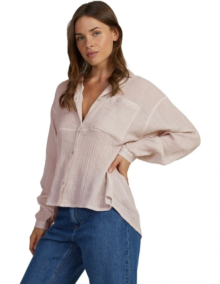 Chasing Sun Days Long Sleeve Shirt in Porcini Manovich image 3