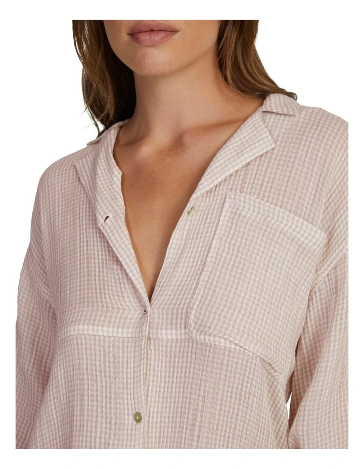 Chasing Sun Days Long Sleeve Shirt in Porcini Manovich image 4