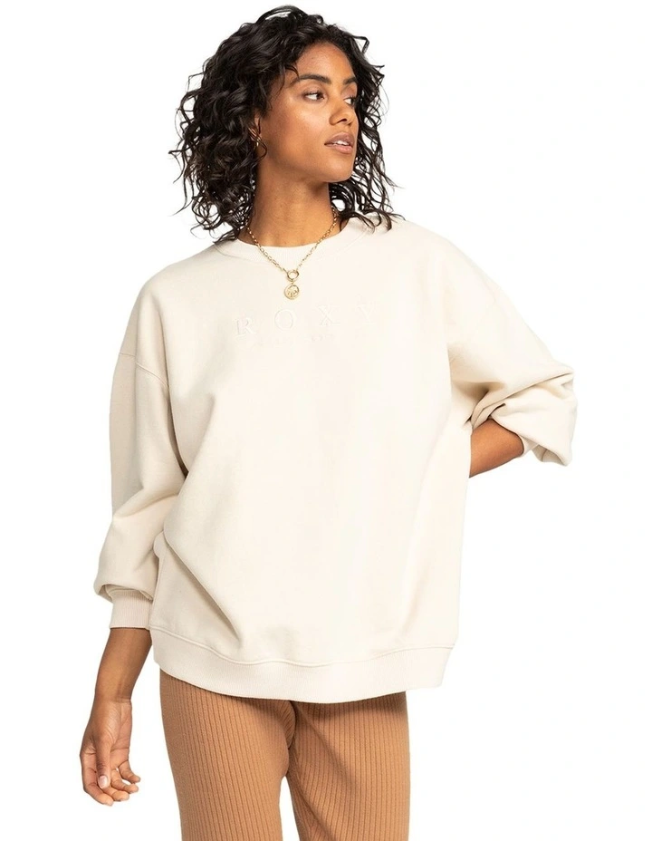 In Morning Sunrise Crew Neck Sweatshirt in Brazilian Sand image 1