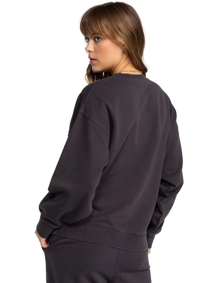 Into The Night Crew Neck Sweatshirt in Black image 2