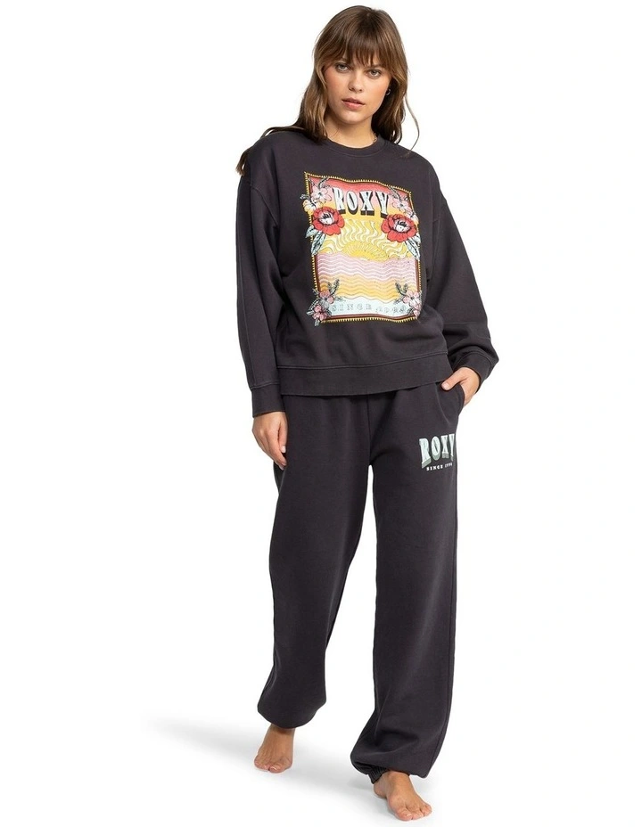 Into The Night Crew Neck Sweatshirt in Black image 5