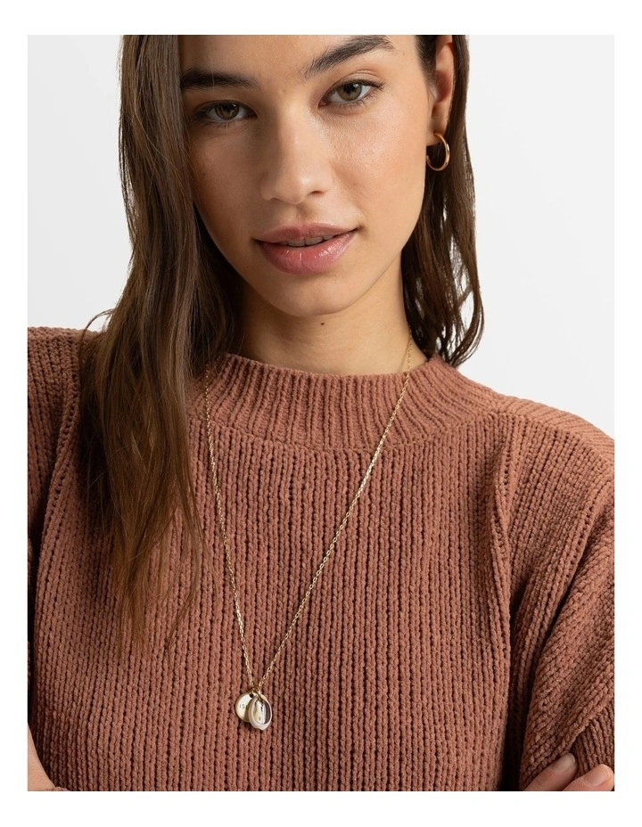 Miss It All Crew Neck Sweater in Brown image 4