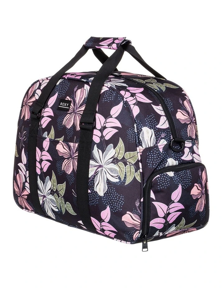 Feel Happy Medium Duffle Bag in Black image 3