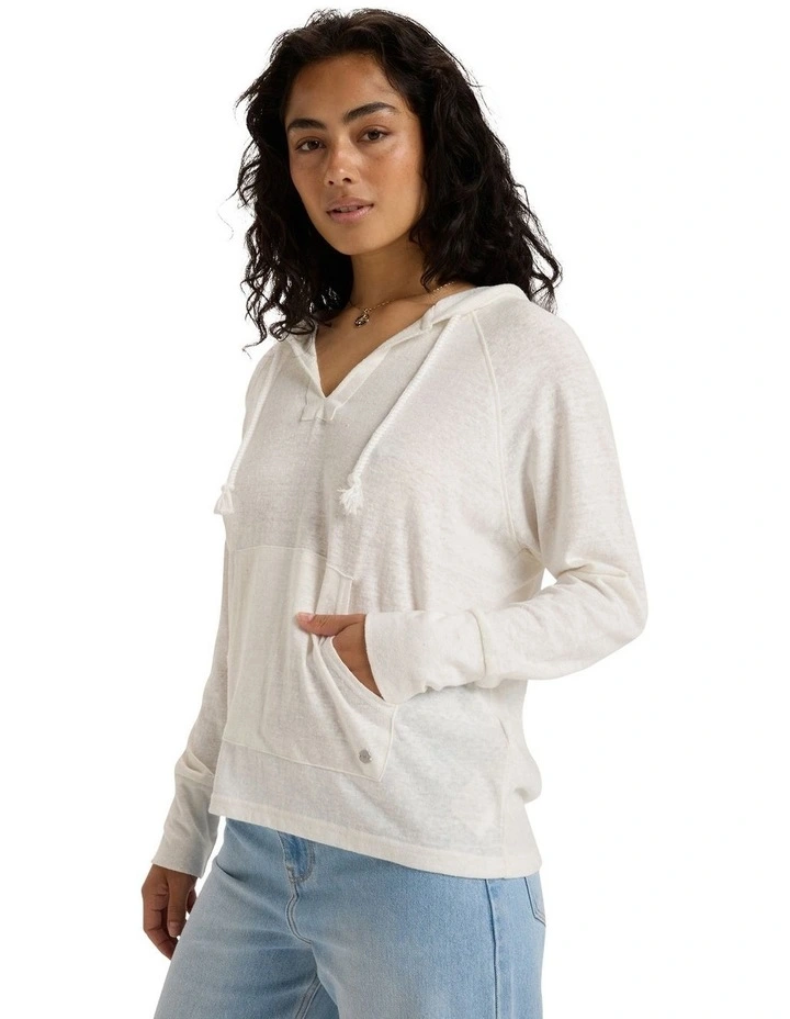 Destination Surf Pullover Hoodie in White image 3