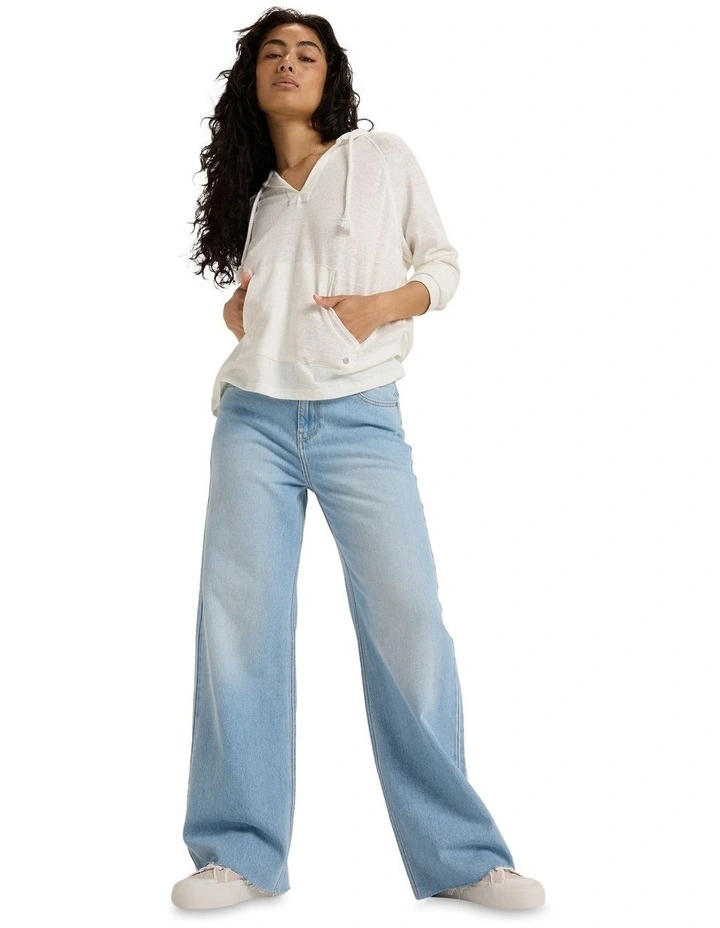 Destination Surf Pullover Hoodie in White image 5