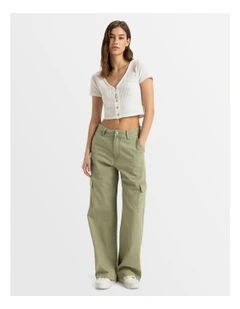 Left Again  Cargo Pant in Green