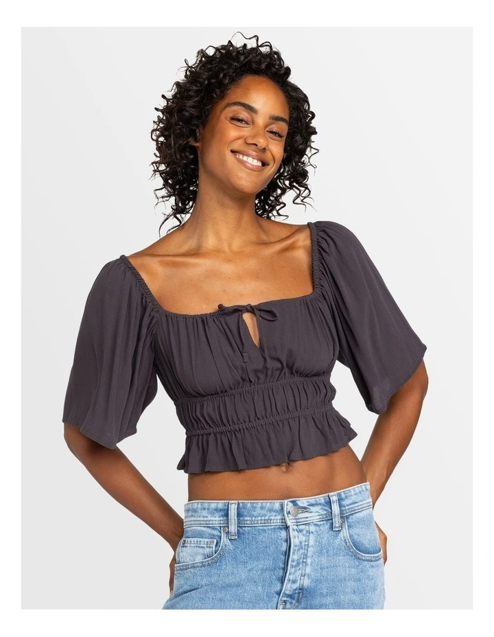 Dawn Winds Crop Top in Black image 1