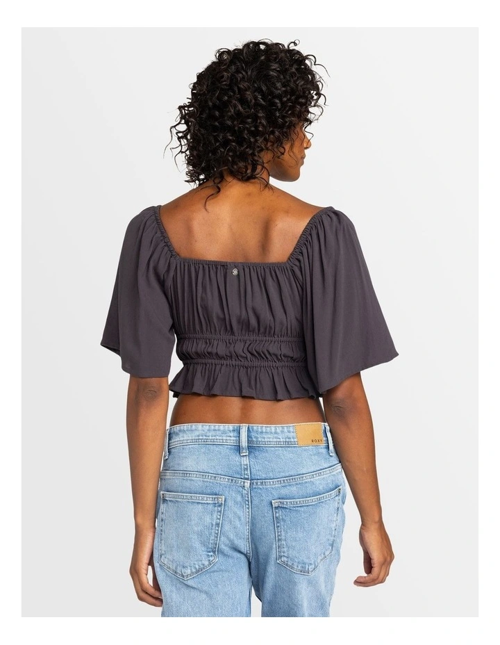 Dawn Winds Crop Top in Black image 2