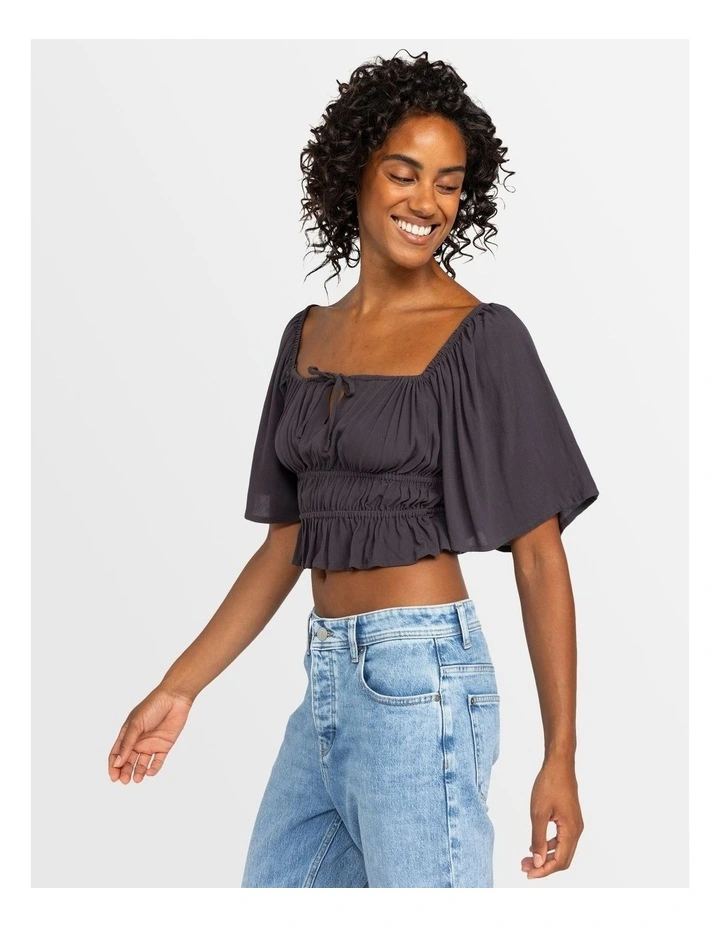 Dawn Winds Crop Top in Black image 3