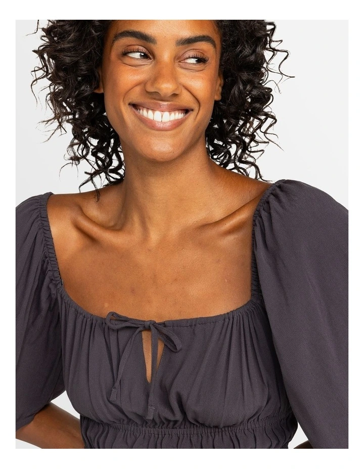 Dawn Winds Crop Top in Black image 4