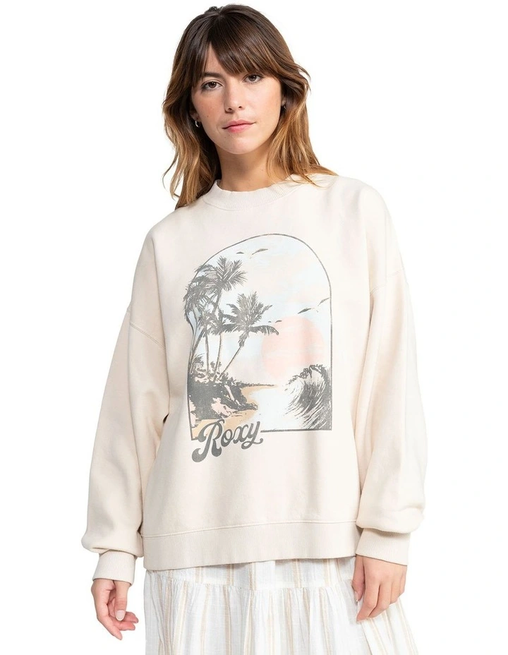 Lineup Oversized Sweatshirt in Parchment image 1