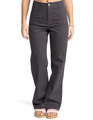 Coastal Cruiser Washed Pants in Black
