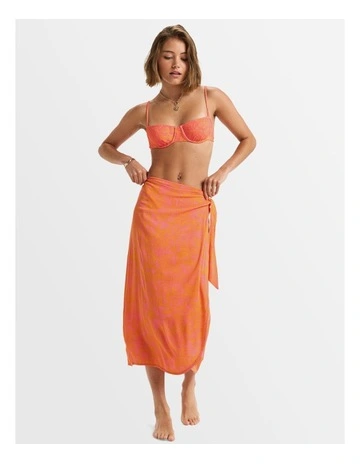 Bondi Sun Wrap Skirt in Pink