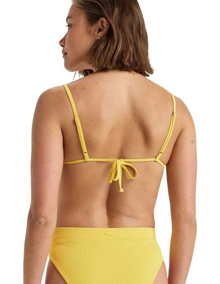 Rib Love The Quiver Tri Bikini Top in Yellow image 2