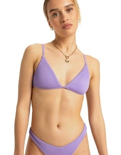 Rib Love The Quiver Tri Bikini Top in Purple