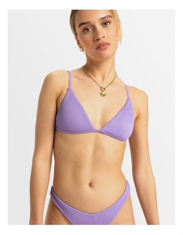 Rib Love The Quiver Tri Bikini Top in Purple