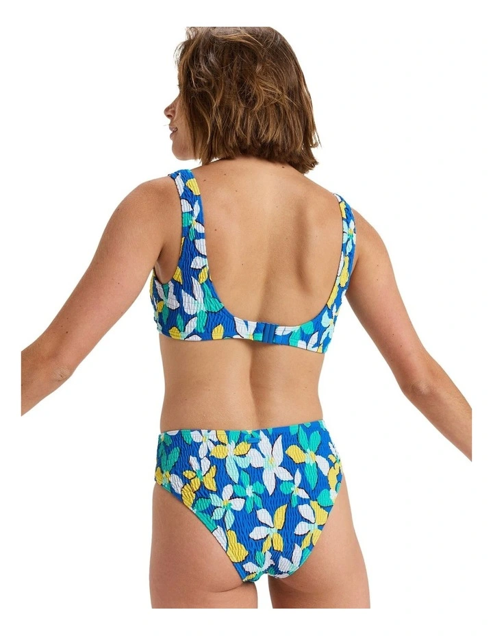 Sunny Days Floral Bralette Bikini Top in Blue image 2