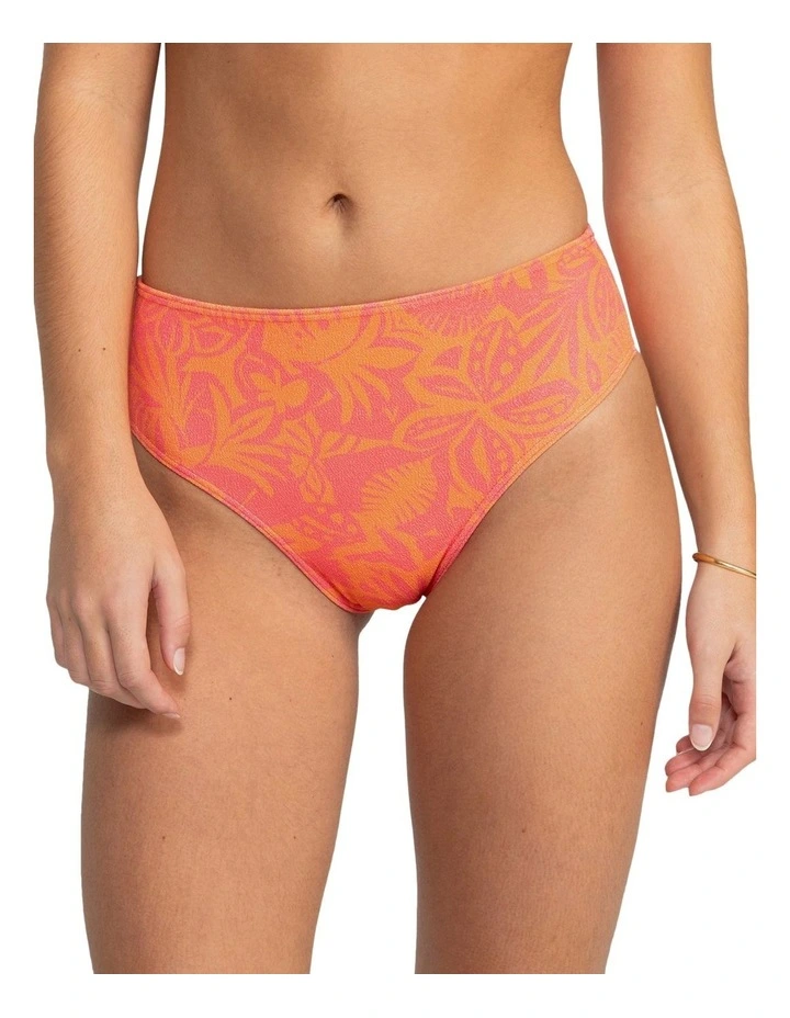 Suntrip Midwaist Moderate Bikini Bottom in Pink image 1