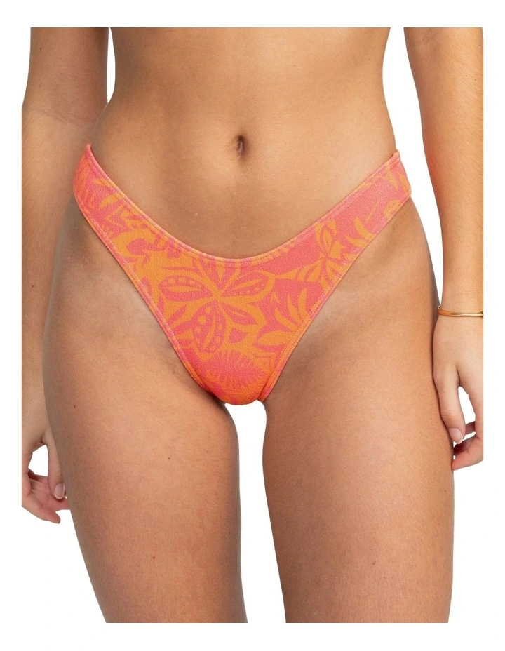Suntrip High Leg Cheeky Bikini Bottom in Pink image 1