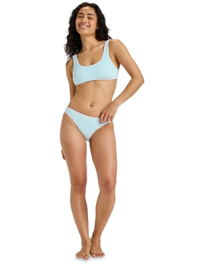 Beloved Rib Moderate Mid High Bikini Bottom in Blue image 4