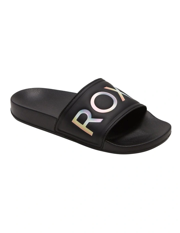 Slippy Slider Sandals in Black image 1