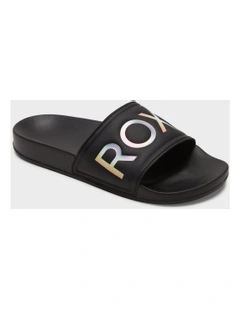 Slippy Slider Sandals in Black